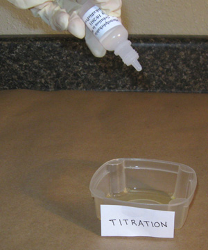 Adding Phenolphthalein to Titration