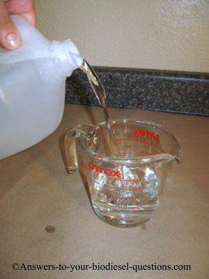 Measuring Distilled Water for Titration Solution